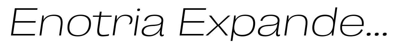 Enotria Expanded Light Italic